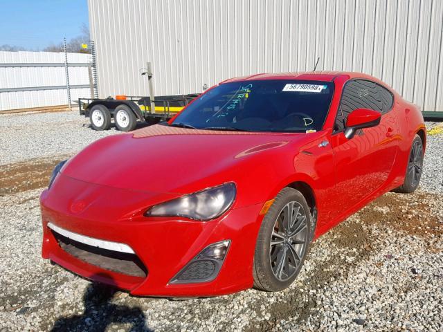 JF1ZNAA17D2705657 - 2013 TOYOTA SCION FR-S RED photo 2