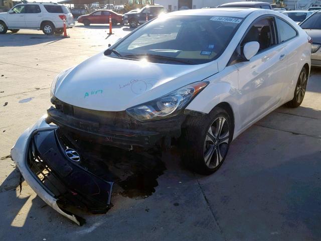 KMHDH6AE3DU017411 - 2013 HYUNDAI ELANTRA CO WHITE photo 2