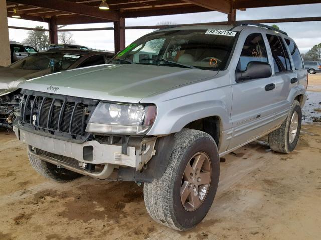 1J4GX48S64C292078 - 2004 JEEP GRAND CHER SILVER photo 2