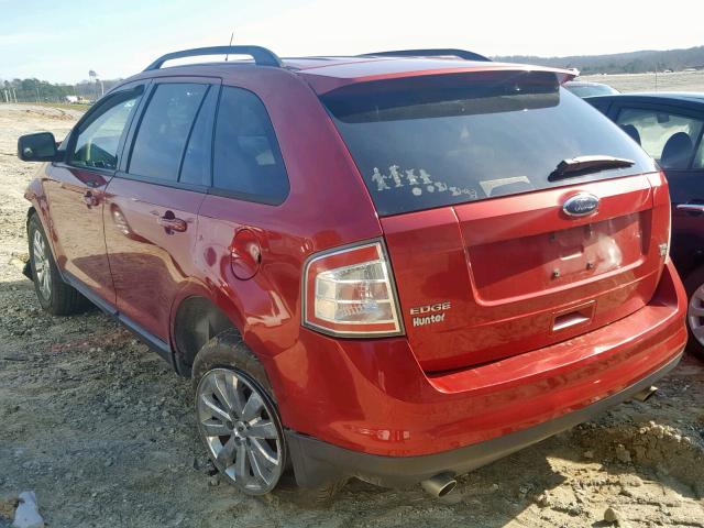 2FMDK48C48BA77199 - 2008 FORD EDGE SEL RED photo 3