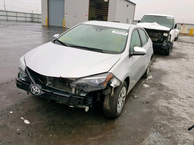 2T1BURHE9HC851961 - 2017 TOYOTA COROLLA L SILVER photo 2
