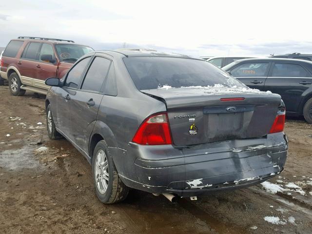 1FAFP34N67W244360 - 2007 FORD FOCUS ZX4 GRAY photo 3