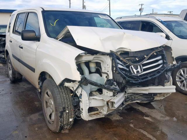 5FNYF3H26EB016513 - 2014 HONDA PILOT LX WHITE photo 1