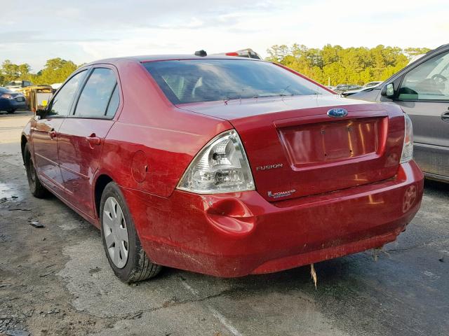 3FAHP06Z99R205324 - 2009 FORD FUSION S RED photo 3