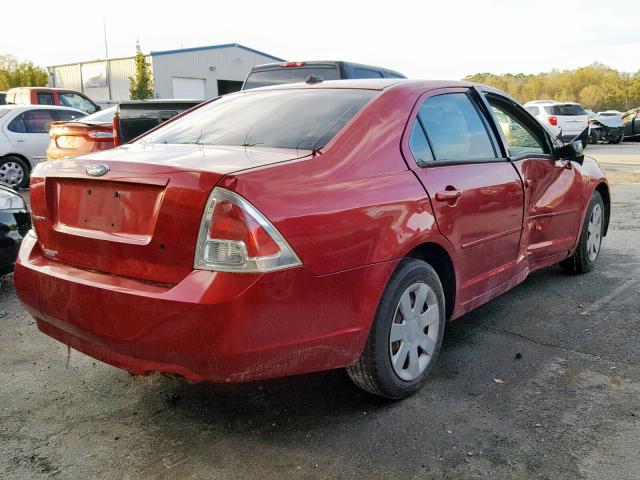 3FAHP06Z99R205324 - 2009 FORD FUSION S RED photo 4