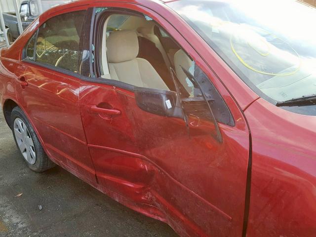 3FAHP06Z99R205324 - 2009 FORD FUSION S RED photo 9