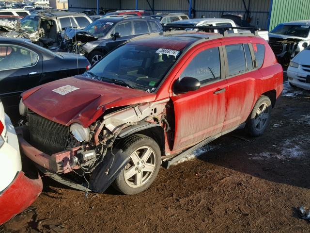 1J8FF47W87D122708 - 2007 JEEP COMPASS RED photo 2