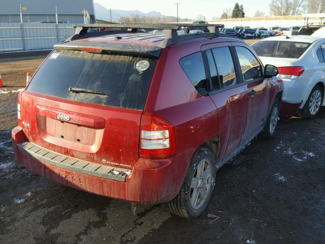 1J8FF47W87D122708 - 2007 JEEP COMPASS RED photo 4