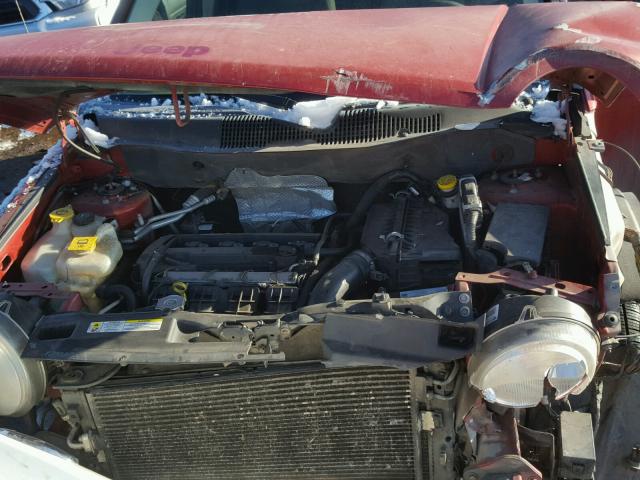 1J8FF47W87D122708 - 2007 JEEP COMPASS RED photo 7