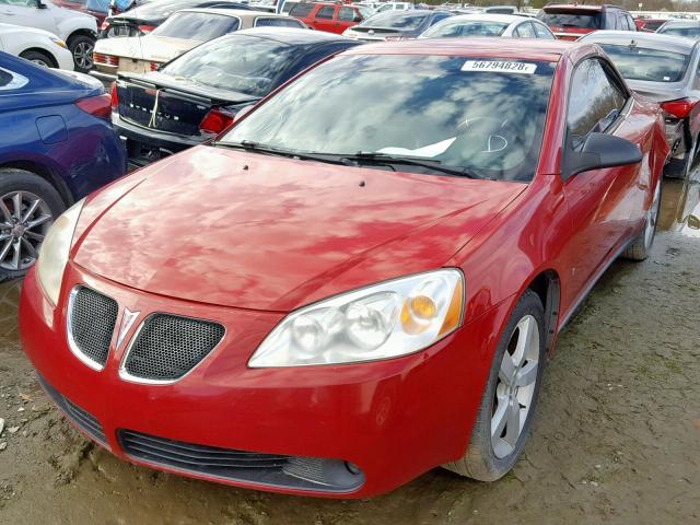 1G2ZH36N174135287 - 2007 PONTIAC G6 GT RED photo 2