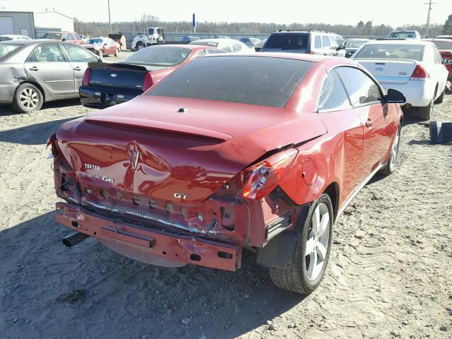 1G2ZH36N174135287 - 2007 PONTIAC G6 GT RED photo 4