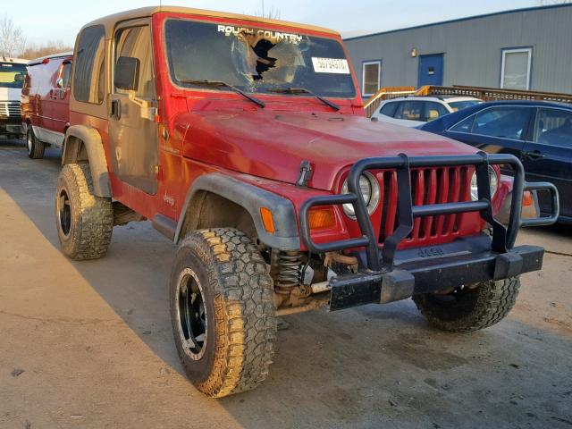 1J4FY29P8XP400124 - 1999 JEEP WRANGLER / RED photo 1