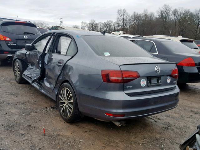 3VWD17AJ4GM242633 - 2016 VOLKSWAGEN JETTA SPOR GRAY photo 3