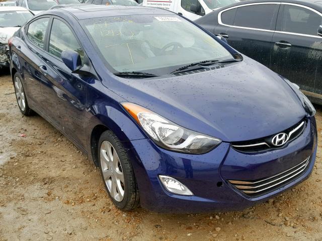 5NPDH4AEXDH155031 - 2013 HYUNDAI ELANTRA GL BLUE photo 1