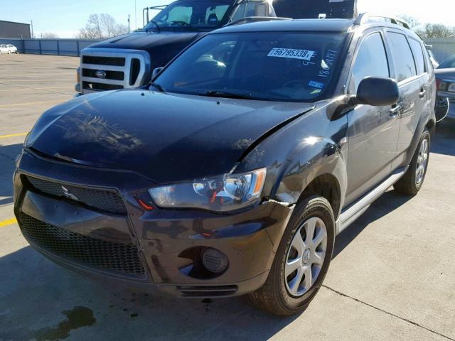 JA4AS2AW1CU001579 - 2012 MITSUBISHI OUTLANDER BLACK photo 2