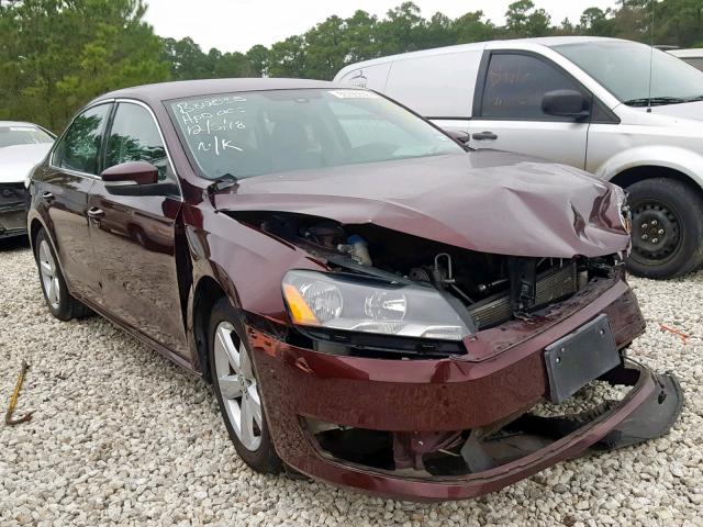 1VWBP7A39DC084343 - 2013 VOLKSWAGEN PASSAT SE MAROON photo 1