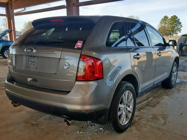 2FMDK3JC3DBE17456 - 2013 FORD EDGE SEL BROWN photo 4