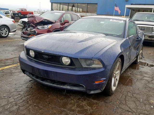 1ZVBP8CH1A5151757 - 2010 FORD MUSTANG GT BLUE photo 2