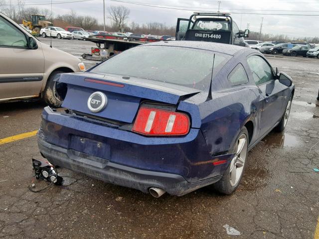 1ZVBP8CH1A5151757 - 2010 FORD MUSTANG GT BLUE photo 4