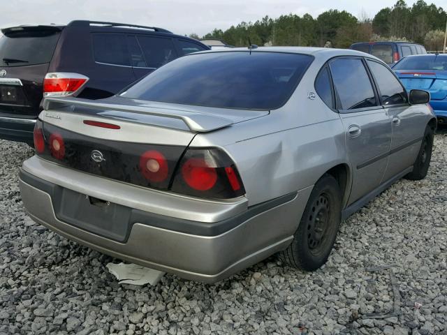 2G1WF52E359227008 - 2005 CHEVROLET IMPALA SILVER photo 4