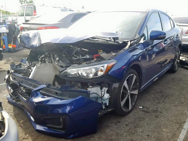 4S3GKAL64H3600240 - 2017 SUBARU IMPREZA SP BLUE photo 2