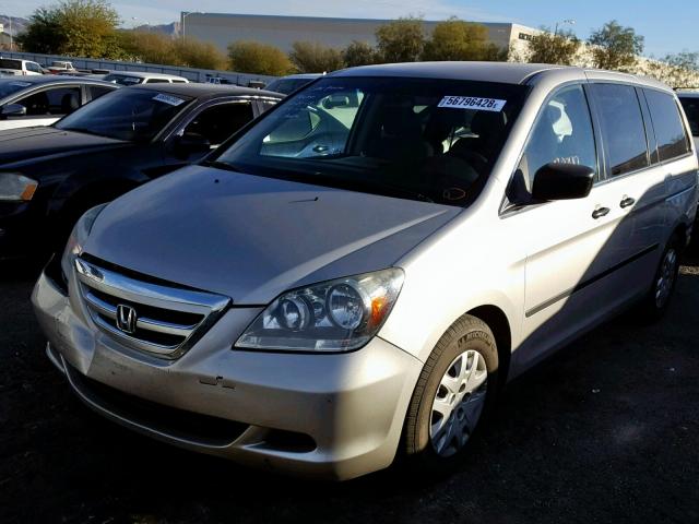 5FNRL38247B027171 - 2007 HONDA ODYSSEY LX SILVER photo 2