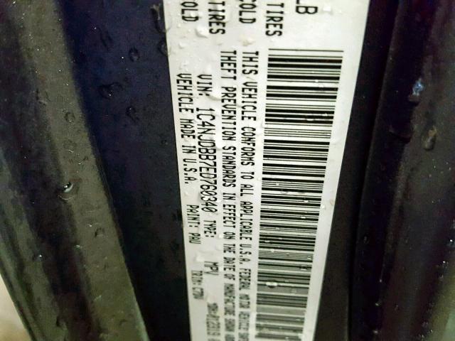 1C4NJDBB7ED760340 - 2014 JEEP COMPASS SP 石墨色 照片 10