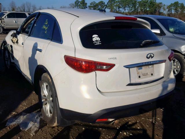 JNRAS18U59M100564 - 2009 INFINITI FX35 WHITE photo 3