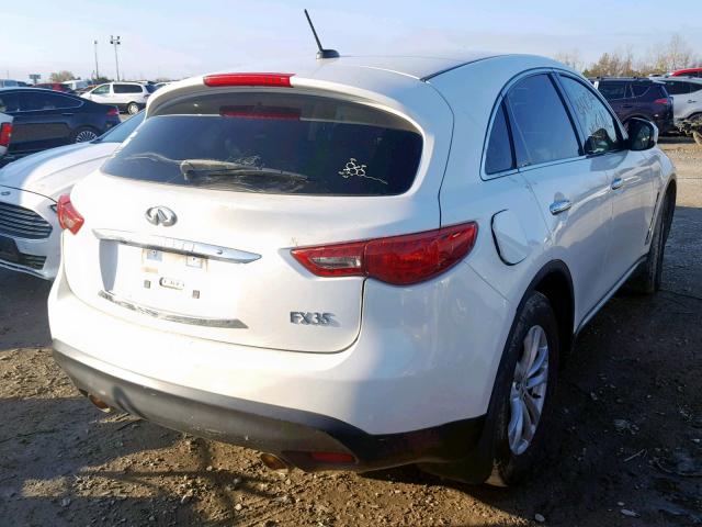 JNRAS18U59M100564 - 2009 INFINITI FX35 WHITE photo 4