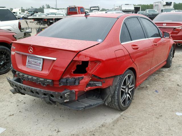 WDDGF4HB2EA953178 - 2014 MERCEDES-BENZ C 250 RED photo 4