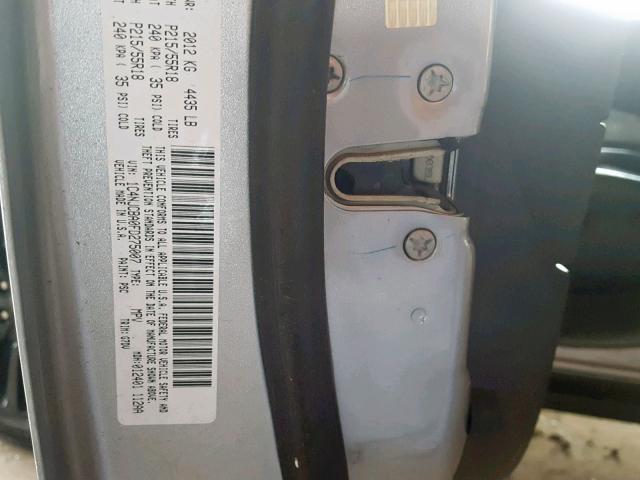 1C4NJCBA0FD275007 - 2015 JEEP COMPASS SP ვერცხლისფერი ფოტო 10