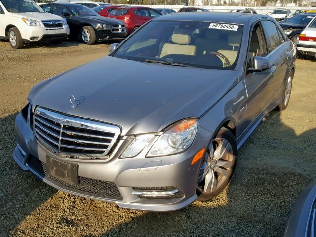 WDDHF2EB8CA591951 - 2012 MERCEDES-BENZ E 350 BLUE GRAY photo 2