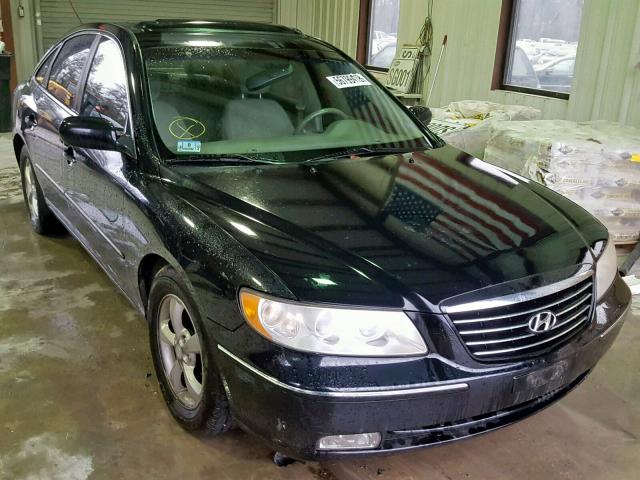 KMHFC46F36A137470 - 2006 HYUNDAI AZERA SE BLACK photo 1