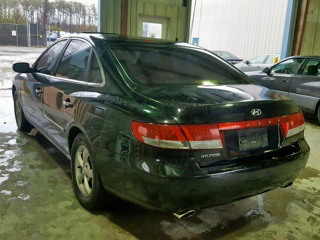 KMHFC46F36A137470 - 2006 HYUNDAI AZERA SE BLACK photo 3