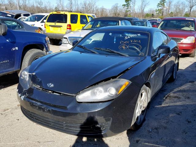 KMHHM66D58U265498 - 2008 HYUNDAI TIBURON GS BLACK photo 2