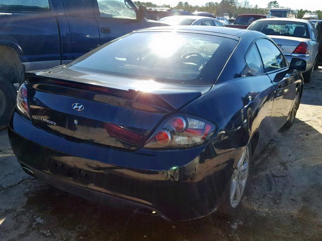 KMHHM66D58U265498 - 2008 HYUNDAI TIBURON GS BLACK photo 4