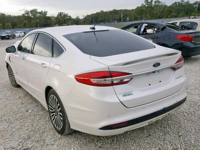 3FA6P0SU4JR123376 - 2018 FORD FUSION TIT WHITE photo 3