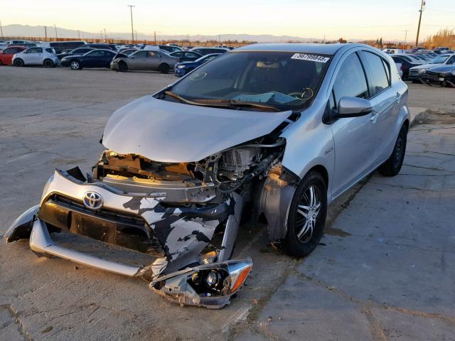 JTDKDTB36F1586549 - 2015 TOYOTA PRIUS C SILVER photo 2