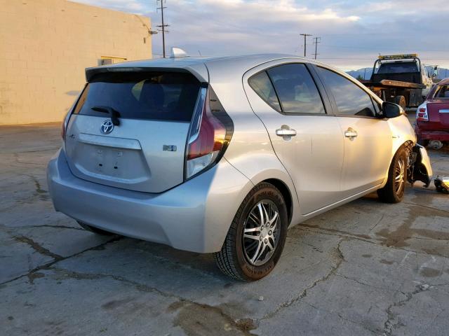 JTDKDTB36F1586549 - 2015 TOYOTA PRIUS C SILVER photo 4