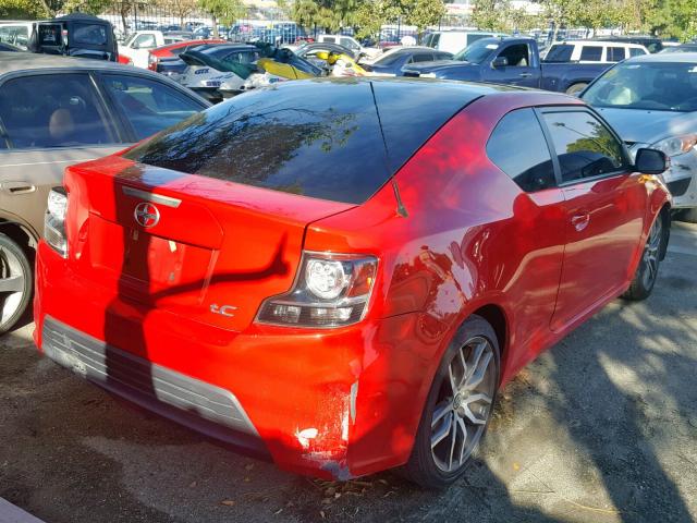 JTKJF5C70FJ011973 - 2015 TOYOTA SCION TC 红色 照片 4