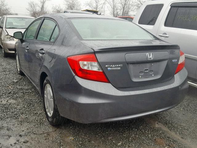 2HGFB2F62CH552824 - 2012 HONDA CIVIC HF GRAY photo 3