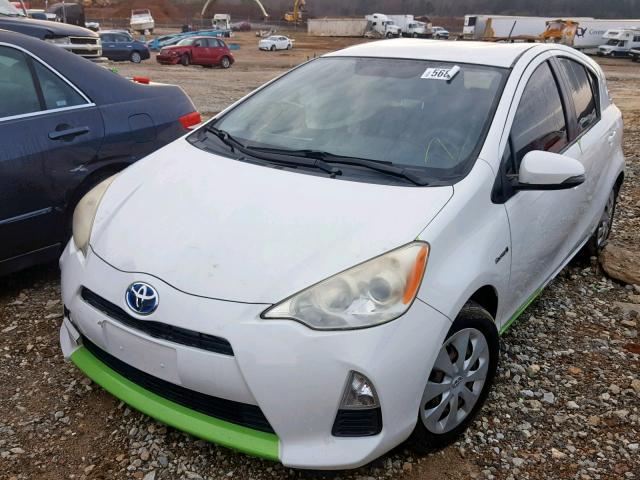 JTDKDTB34C1014326 - 2012 TOYOTA PRIUS C WHITE photo 2