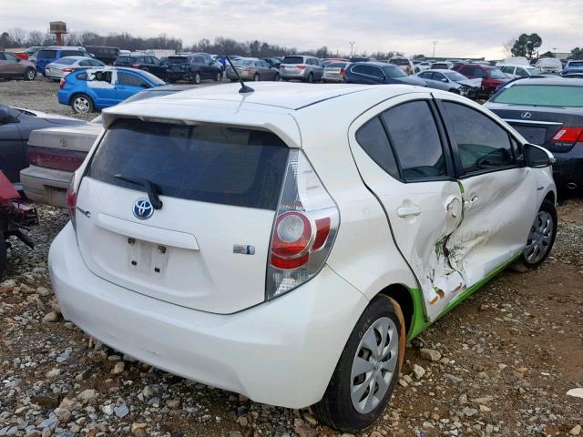 JTDKDTB34C1014326 - 2012 TOYOTA PRIUS C WHITE photo 4