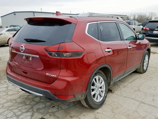 5N1AT2MV7JC752433 - 2018 NISSAN ROGUE SV RED photo 4