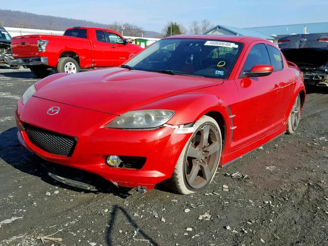 JM1FE173640132140 - 2004 MAZDA RX8 RED photo 2