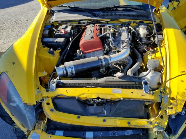 JHMAP114X1T001159 - 2001 HONDA S2000 YELLOW photo 7