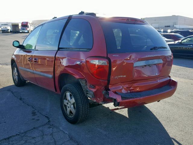 1D4GP45R55B256495 - 2005 DODGE CARAVAN SX RED photo 3