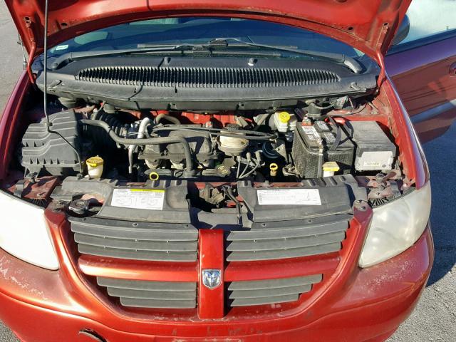 1D4GP45R55B256495 - 2005 DODGE CARAVAN SX RED photo 7