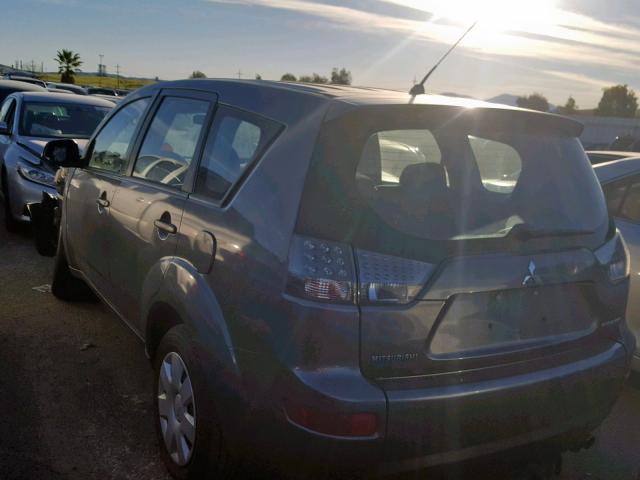 JA4MS31X07U004846 - 2007 MITSUBISHI OUTLANDER GRAY photo 3