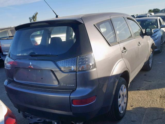 JA4MS31X07U004846 - 2007 MITSUBISHI OUTLANDER GRAY photo 4